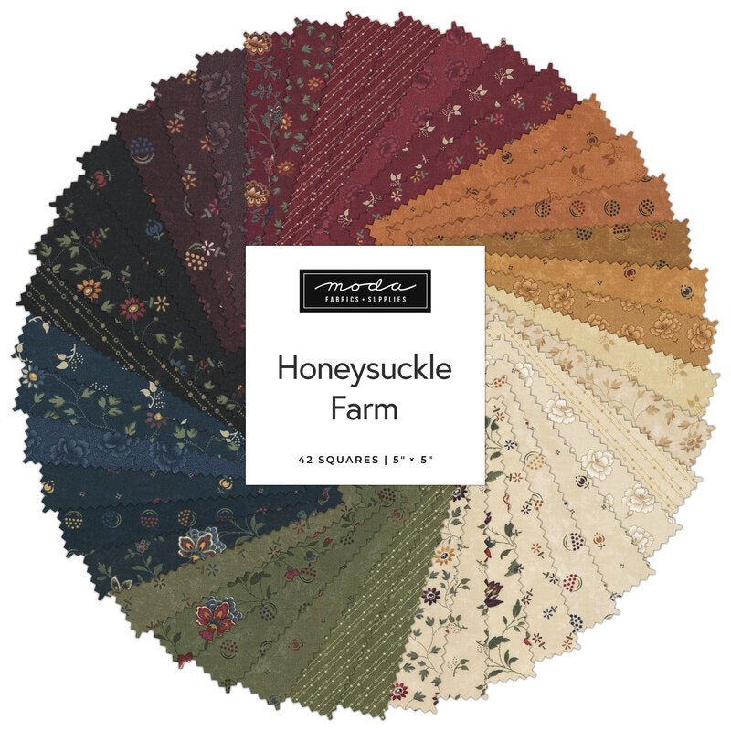 Moda Honeysuckle Farm Charm Pack by Kansas Troubles Quilters | 5" Squares - Pisgah Needleworks