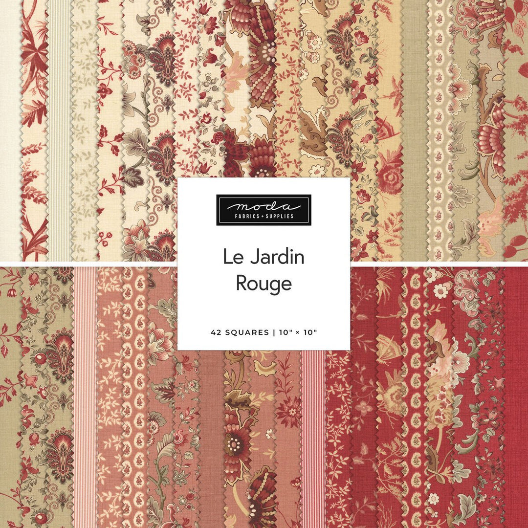 Moda Le Jardin Rouge Jelly Roll® | French General 2.5" Precut Strips - Pisgah Needleworks