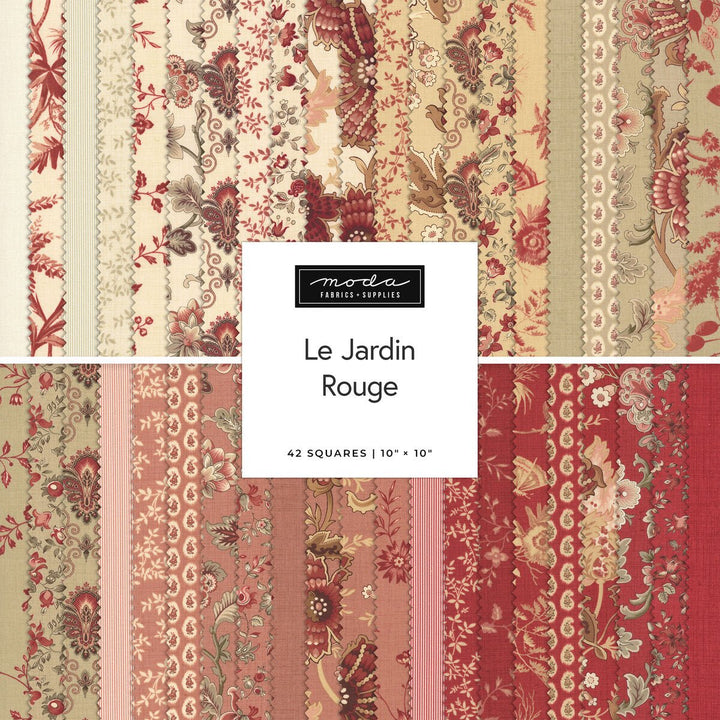 Moda Le Jardin Rouge Jelly Roll® | French General 2.5" Precut Strips - Pisgah Needleworks