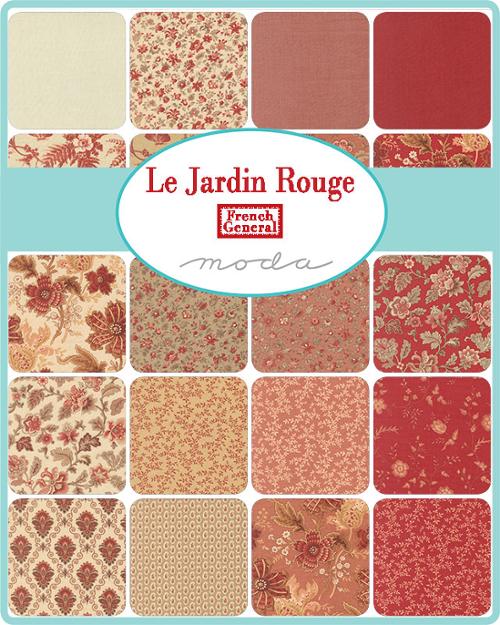 Moda Le Jardin Rouge Jelly Roll® | French General 2.5" Precut Strips - Pisgah Needleworks