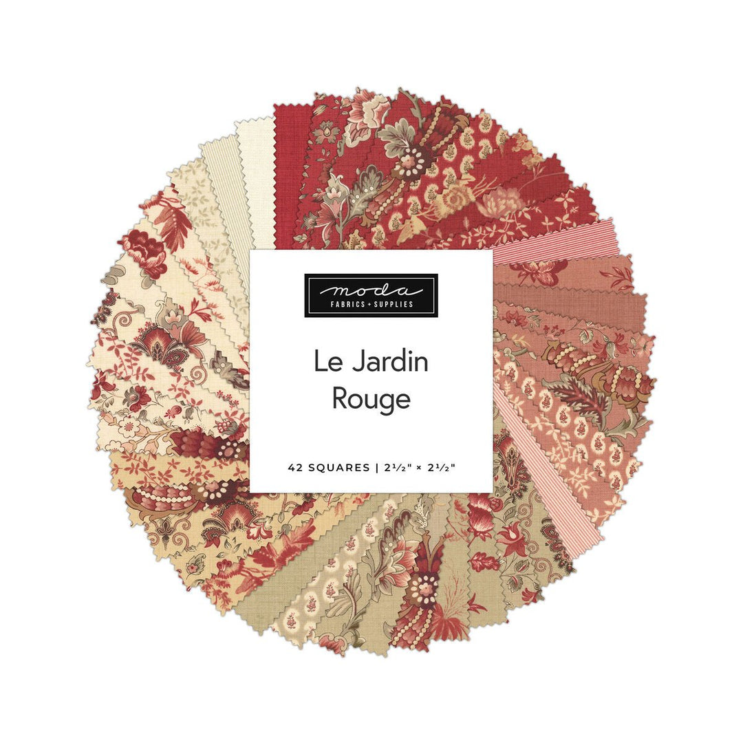 Moda Le Jardin Rouge Jelly Roll® | French General 2.5" Precut Strips - Pisgah Needleworks