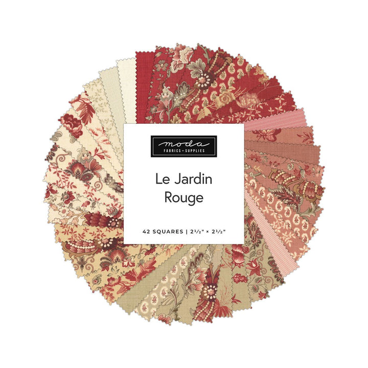 Moda Le Jardin Rouge Jelly Roll® | French General 2.5" Precut Strips - Pisgah Needleworks