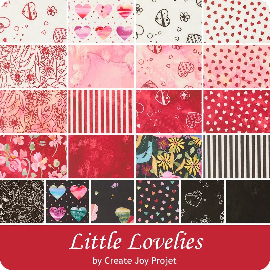 Moda Little Lovelies Mini Charm by Create Joy Project | 2.5" Fabric Squares - Pisgah Needleworks