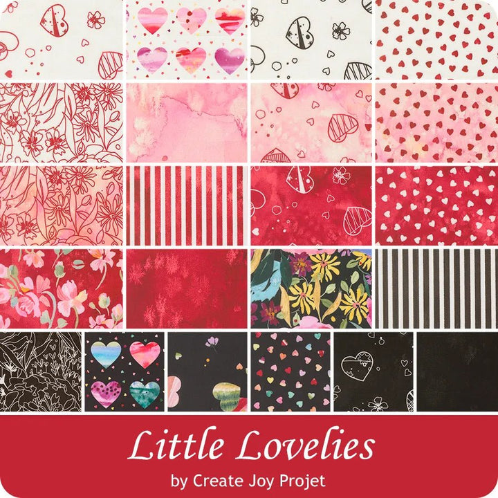 Moda Little Lovelies Mini Charm by Create Joy Project | 2.5" Fabric Squares - Pisgah Needleworks