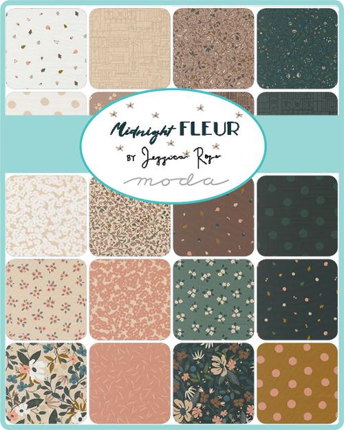 Moda Midnight Fleur Charm Pack by Jessica Rose | 5" Fabric Squares - Pisgah Needleworks