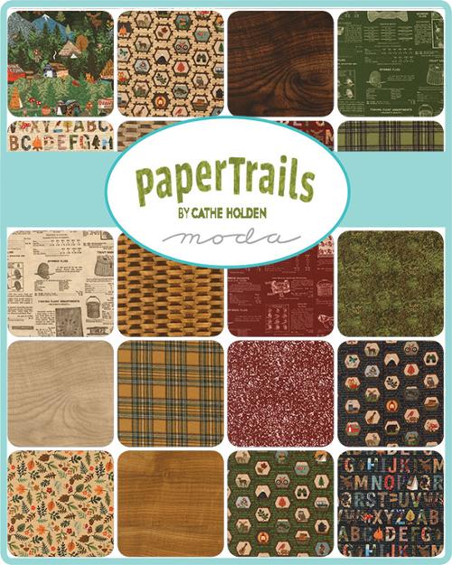 Moda Paper Trails Charm Pack by Cathe Holden | 5" Fabric Squares - Pisgah Needleworks