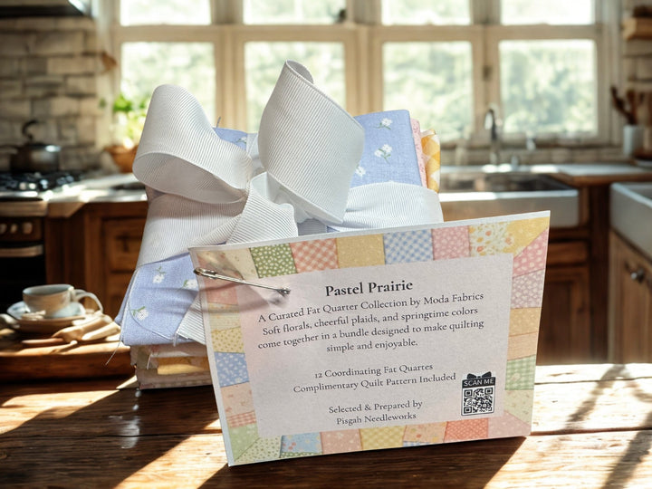Moda Pastel Prairie Fat Quarter Bundle with Free Quilt Pattern & Video Tutorial | 12 Piece Curated Bundle by Pisgah Needleworks - Pisgah Needleworks