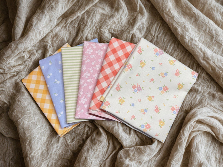 Moda Pastel Prairie Fat Quarter Bundle with Free Quilt Pattern & Video Tutorial | 12 Piece Curated Bundle by Pisgah Needleworks - Pisgah Needleworks
