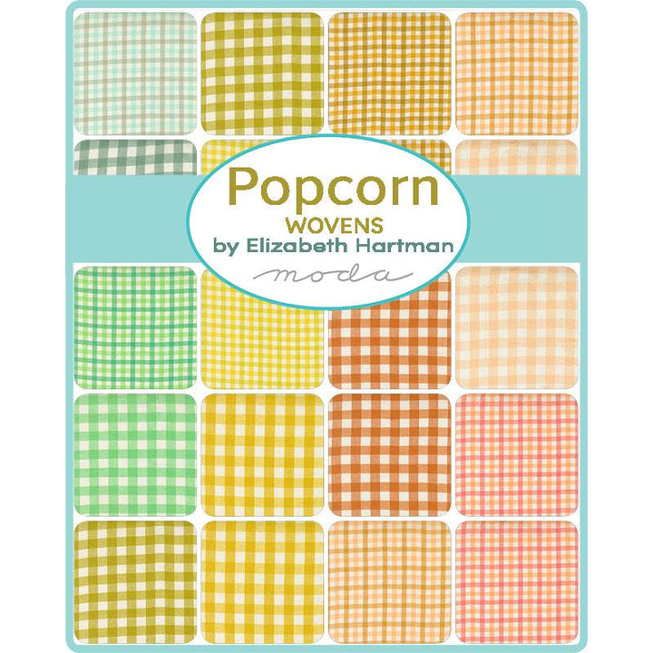 Moda Popcorn Wovens Charm Pack by Elizabeth Hartman | 5" Woven Squares - Pisgah Needleworks
