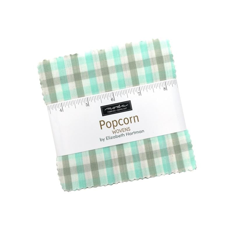 Moda Popcorn Wovens Charm Pack by Elizabeth Hartman | 5" Woven Squares - Pisgah Needleworks