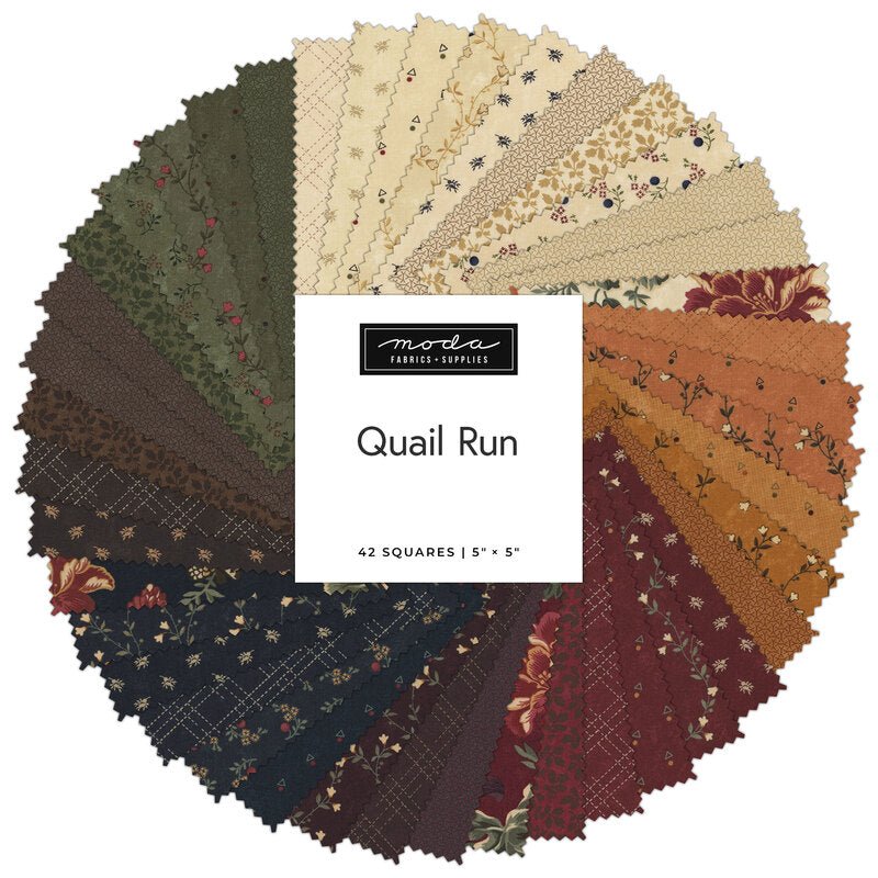 Moda Quail Run Charm Pack – Kansas Troubles Quilters - Pisgah Needleworks