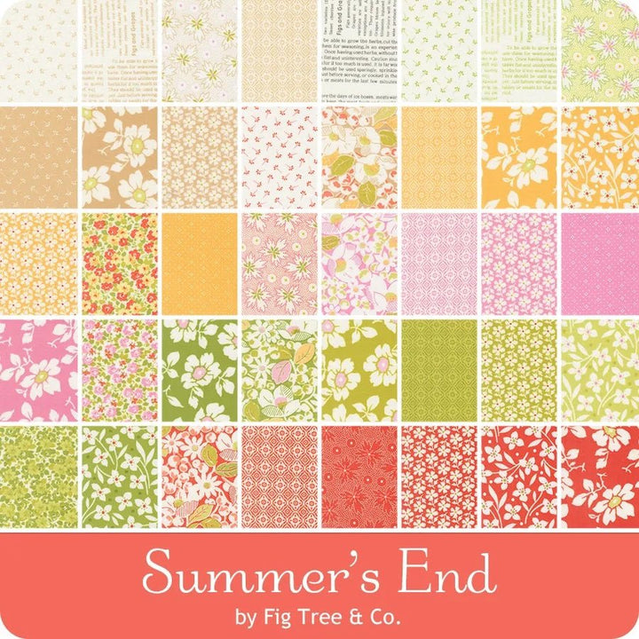 Moda Summer’s End Charm Pack 5" Squares – Fig Tree & Co Fabric Precut - Pisgah Needleworks