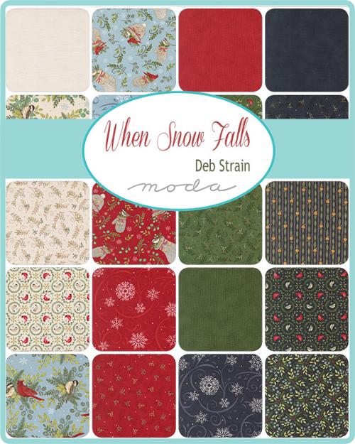 Moda When Snow Falls Charm Pack | 5" Precut Fabric Squares | Deb Strain - Pisgah Needleworks