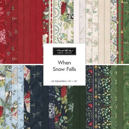 Moda When Snow Falls Fabric | Deb Strain Christmas Quilting Cotton by the Quarter Yard - Pisgah Needleworks
