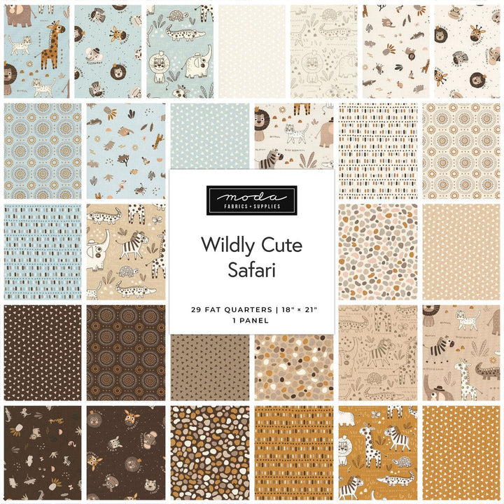 Moda Wildly Cute Safari Charm Pack | 5" Fabric Squares - Pisgah Needleworks