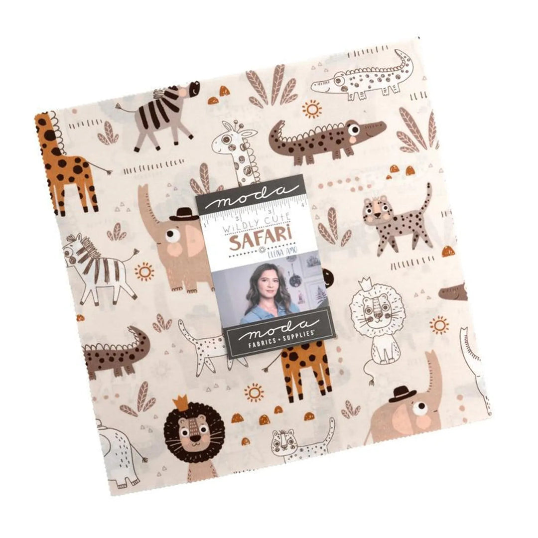 Moda Wildly Cute Safari Charm Pack | 5" Fabric Squares - Pisgah Needleworks