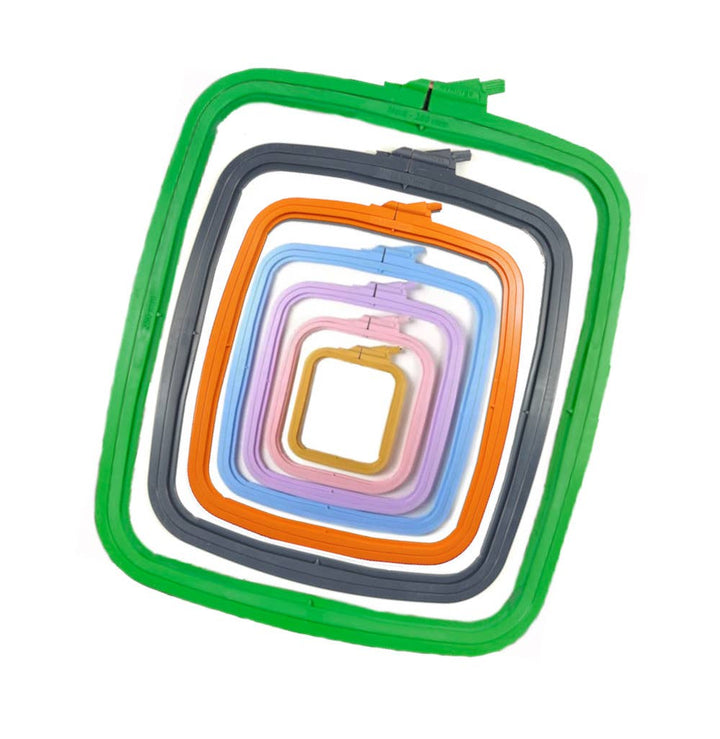 Nurge - Nurge Square Plastic Hoops 110mm X 95MM (4.3" 3.75"): Green / 110 x 95mm ( 4.3" x 3.75" ) - Pisgah Needleworks