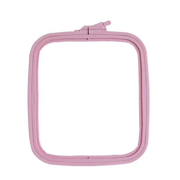 Nurge - Nurge Square Plastic Hoops 195 x 220mm (8" x 9"): Pastel Pink / 220 x 195mm ( 8 3/4" x 7 3/4" ) - Pisgah Needleworks