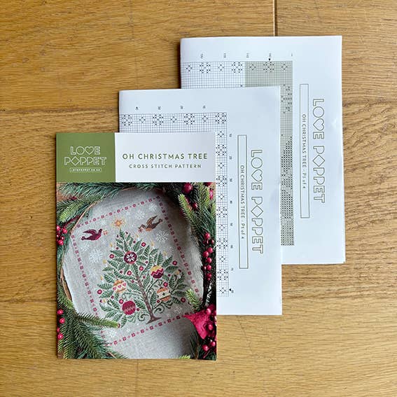 Oh Christmas Tree Cross Stitch Kit – Love Poppet (14ct Aida) - Pisgah Needleworks