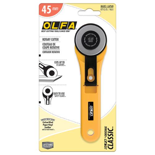 OLFA 45mm Rotary Cutter RTY-2/G | Classic Quilting & Fabric Cutter - Pisgah Needleworks