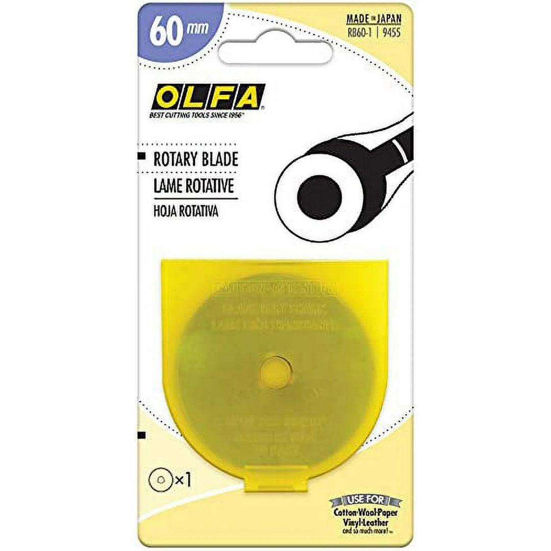 OLFA 60mm Rotary Blade RB60 - 1 | Replacement Blade for Quilting & Fabric Cutting - Pisgah Needleworks