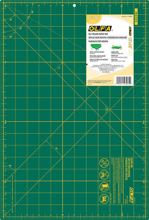 Olfa RM - CG - 01 Rotary Cutting Mat – 12" x 18" (1160024) - Pisgah Needleworks