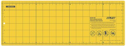 Olfa RM - HG - 01 Rotary Cutting Mat – 6" x 18" Yellow (1160764) - Pisgah Needleworks