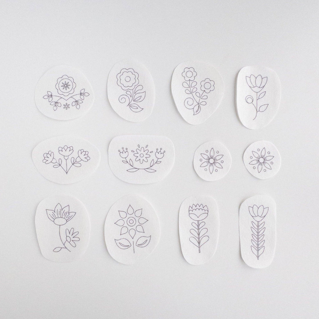 Olmsted Needlework Co. - Folk Flowers Stick and Stitch Embroidery Designs - Pisgah Needleworks