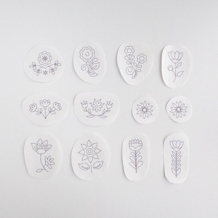 Olmsted Needlework Co. - Folk Flowers Stick and Stitch Embroidery Designs - Pisgah Needleworks