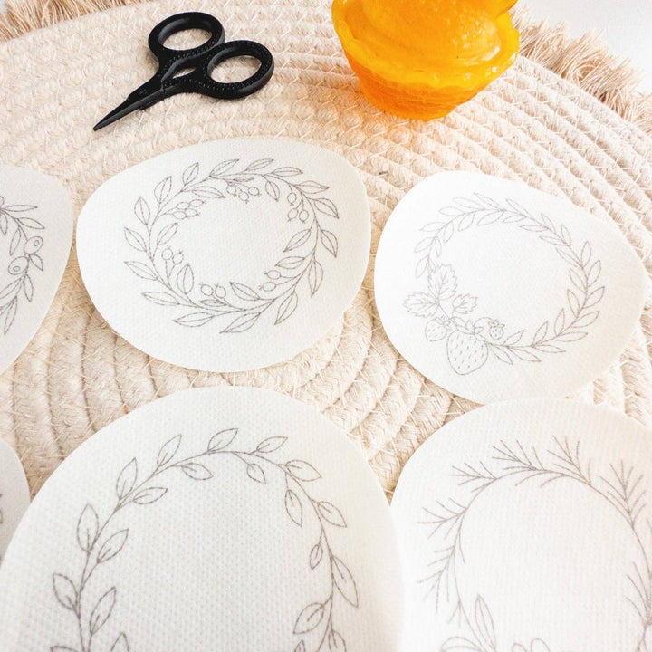 Olmsted Needlework Co. - Fruit Wreaths Stick and Stitch Embroidery - Pisgah Needleworks