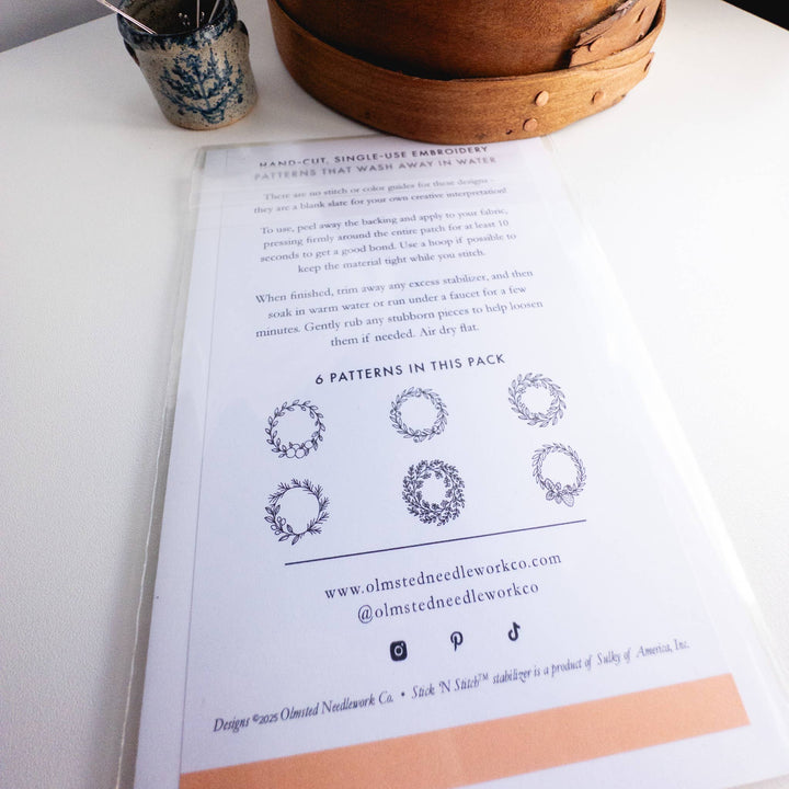 Olmsted Needlework Co. - Fruit Wreaths Stick and Stitch Embroidery - Pisgah Needleworks