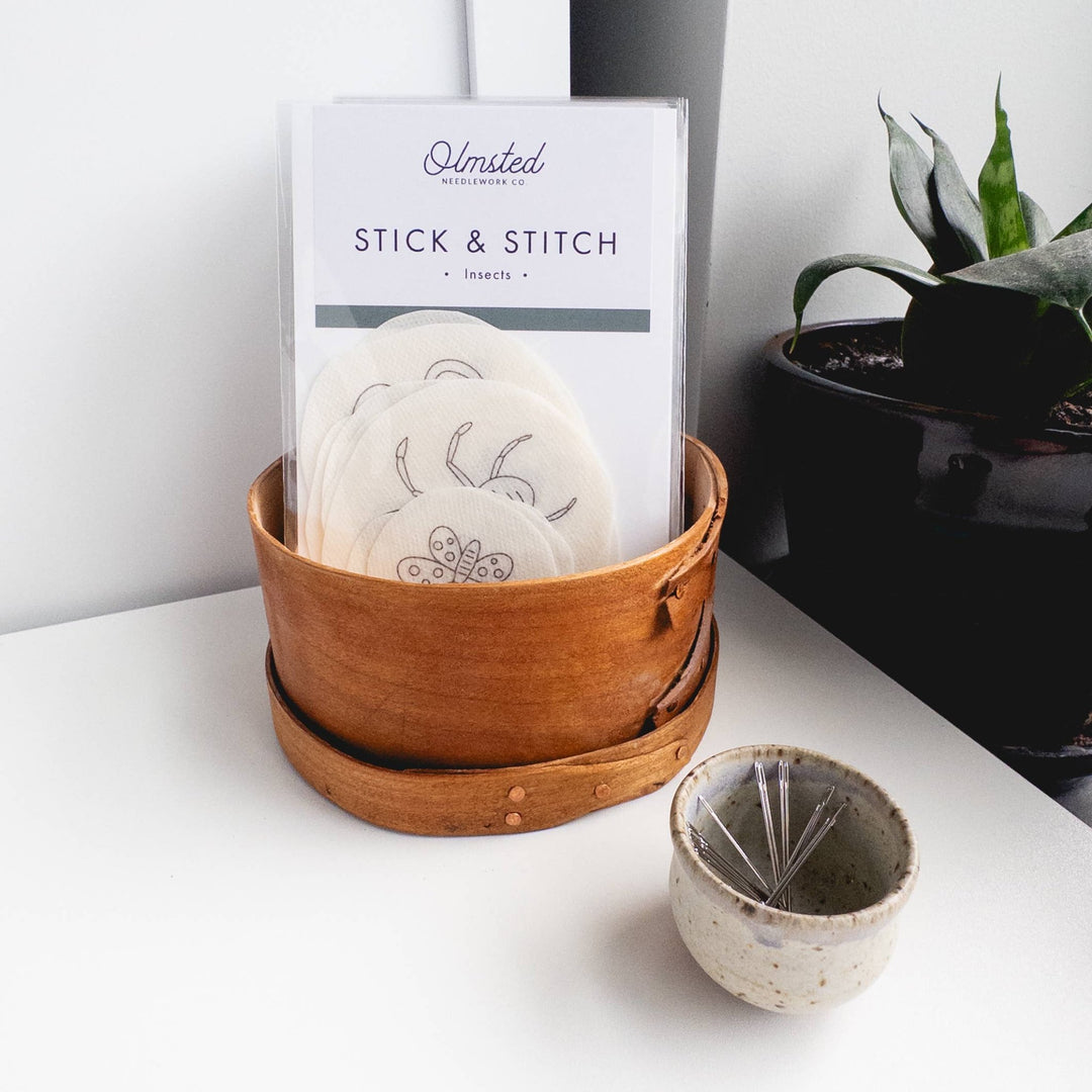 Olmsted Needlework Co. - Insect Stick and Stitch Embroidery Patterns - Pisgah Needleworks