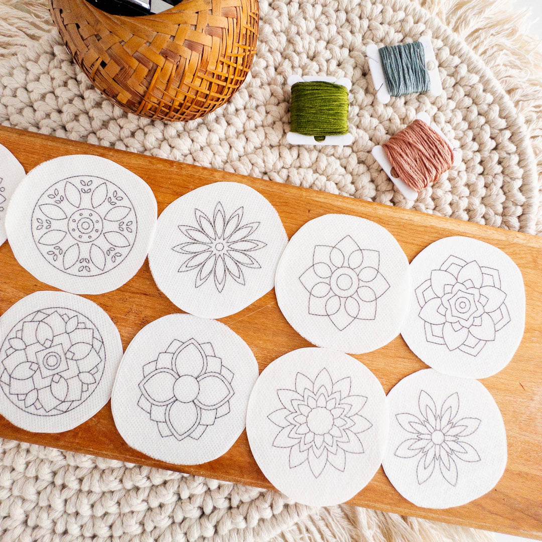 Olmsted Needlework Co. - Mandala Stick and Stitch Embroidery Patterns - Pisgah Needleworks