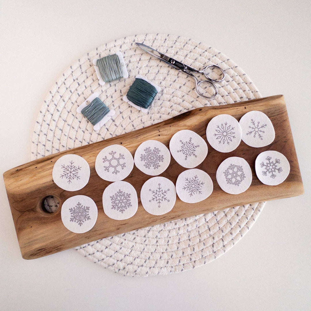 Olmsted Needlework Co. - Mini Snowflake Stick and Stitch Embroidery Patterns - Pisgah Needleworks