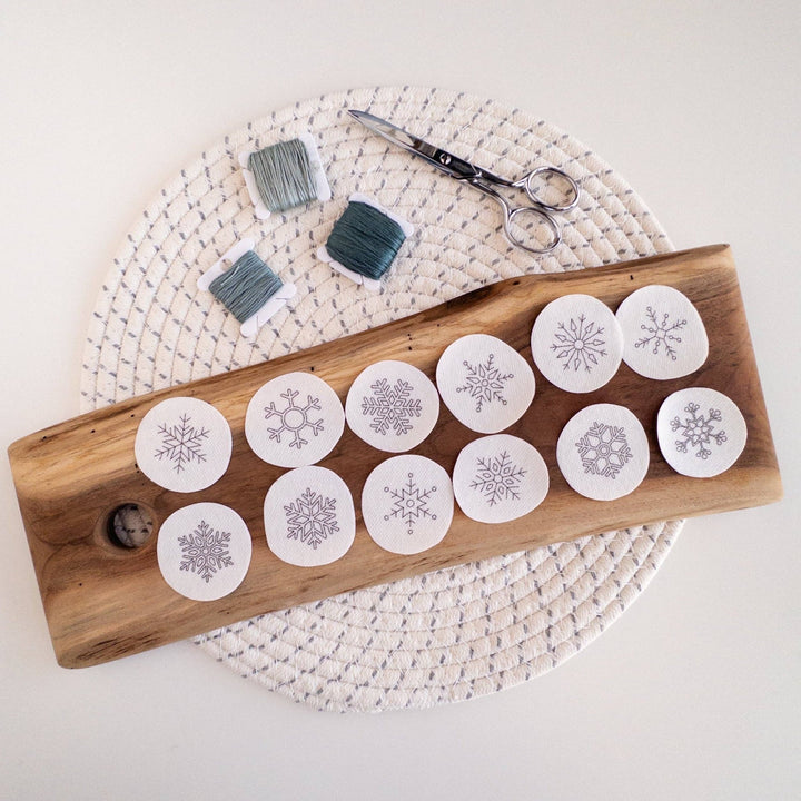 Olmsted Needlework Co. - Mini Snowflake Stick and Stitch Embroidery Patterns - Pisgah Needleworks