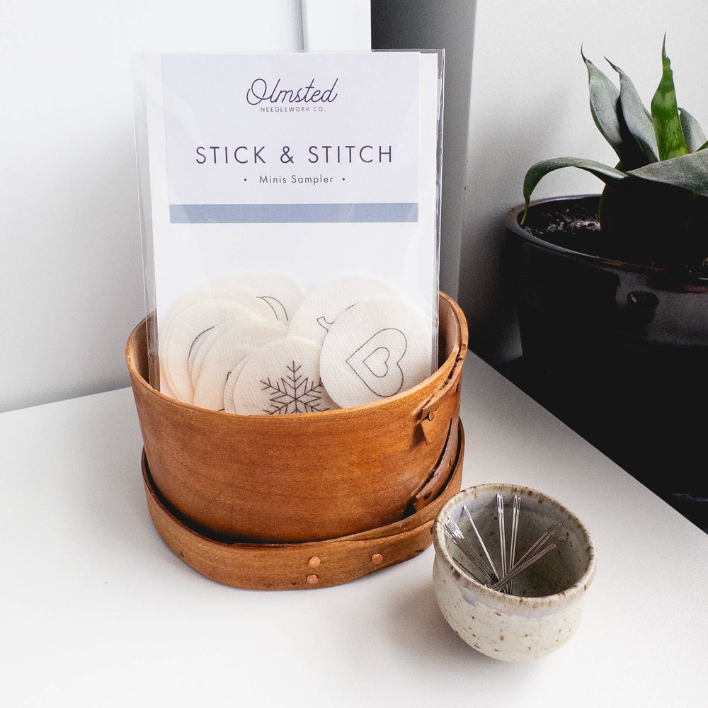 Olmsted Needlework Co. - Mini Stick and Stitch Embroidery Sampler Patterns - Pisgah Needleworks