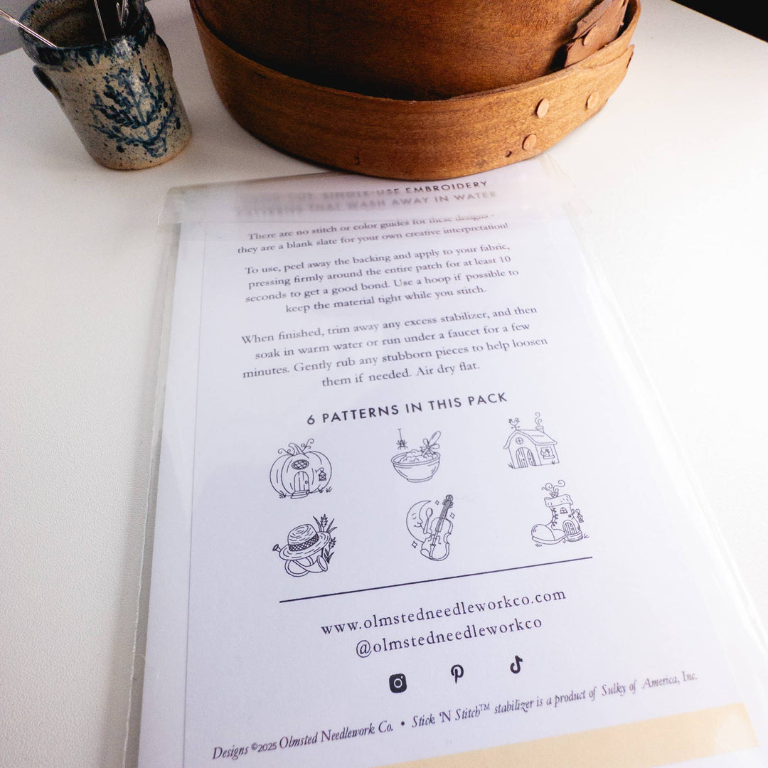 Olmsted Needlework Co. - Nursery Rhyme Stick and Stitch Embroidery Patterns - Pisgah Needleworks