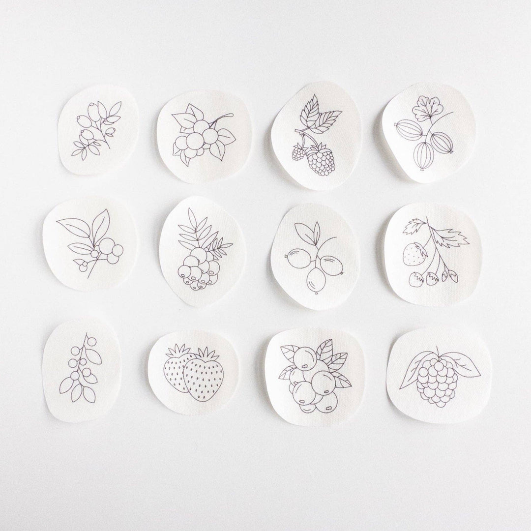 Olmsted Needlework Co. - Stick and Stitch Berry Embroidery Patterns - Pisgah Needleworks