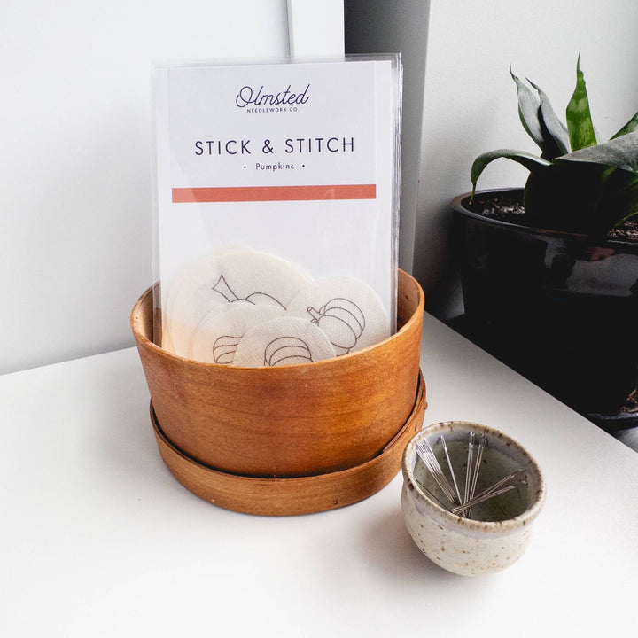 Olmsted Needlework Co. – Stick and Stitch Pumpkin Embroidery Patterns (13 Pack) - Pisgah Needleworks