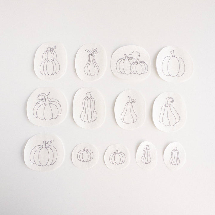 Olmsted Needlework Co. – Stick and Stitch Pumpkin Embroidery Patterns (13 Pack) - Pisgah Needleworks