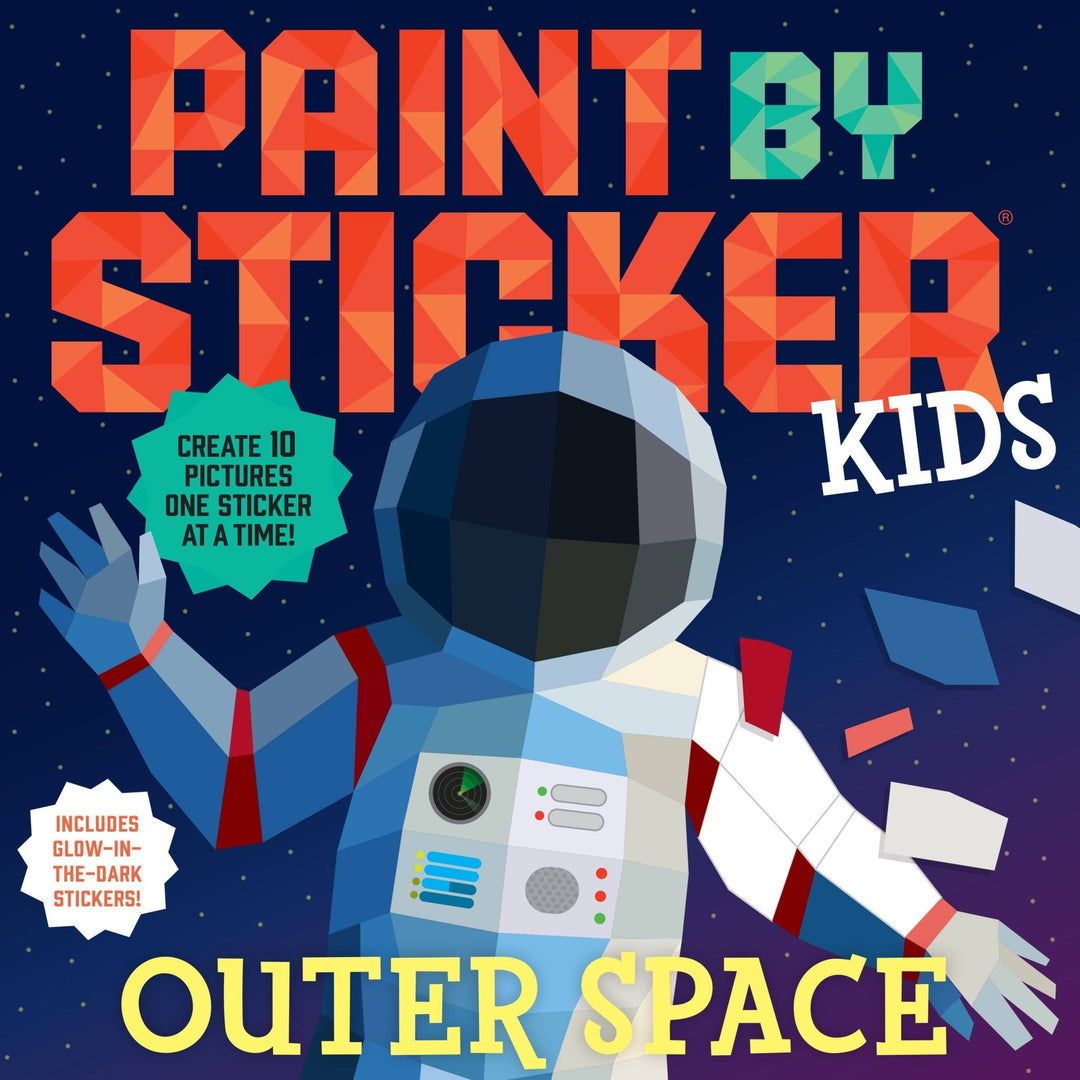 Paint by Sticker Kids: Outer Space | Glow - in - the - Dark Sticker Activity Book - Pisgah Needleworks
