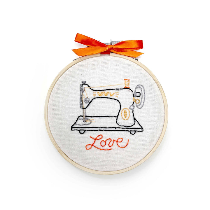 Penguin & Fish – Vintage Sew 4" Embroidery Kit (Beginner - Friendly) - Pisgah Needleworks