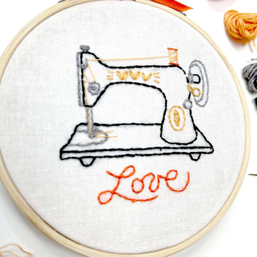 Penguin & Fish – Vintage Sew 4" Embroidery Kit (Beginner - Friendly) - Pisgah Needleworks