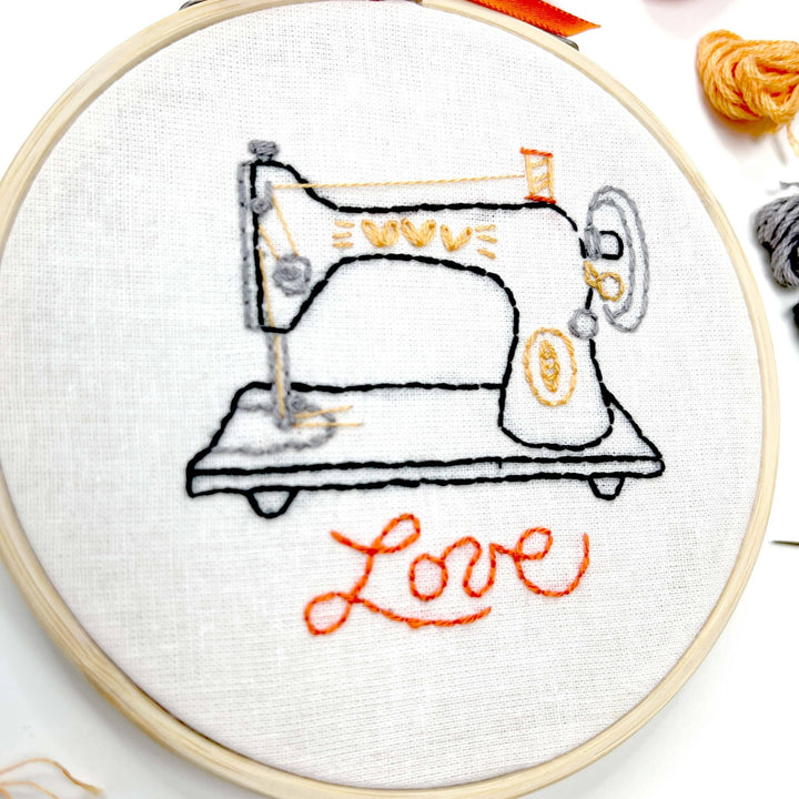 Penguin & Fish – Vintage Sew 4" Embroidery Kit (Beginner - Friendly) - Pisgah Needleworks