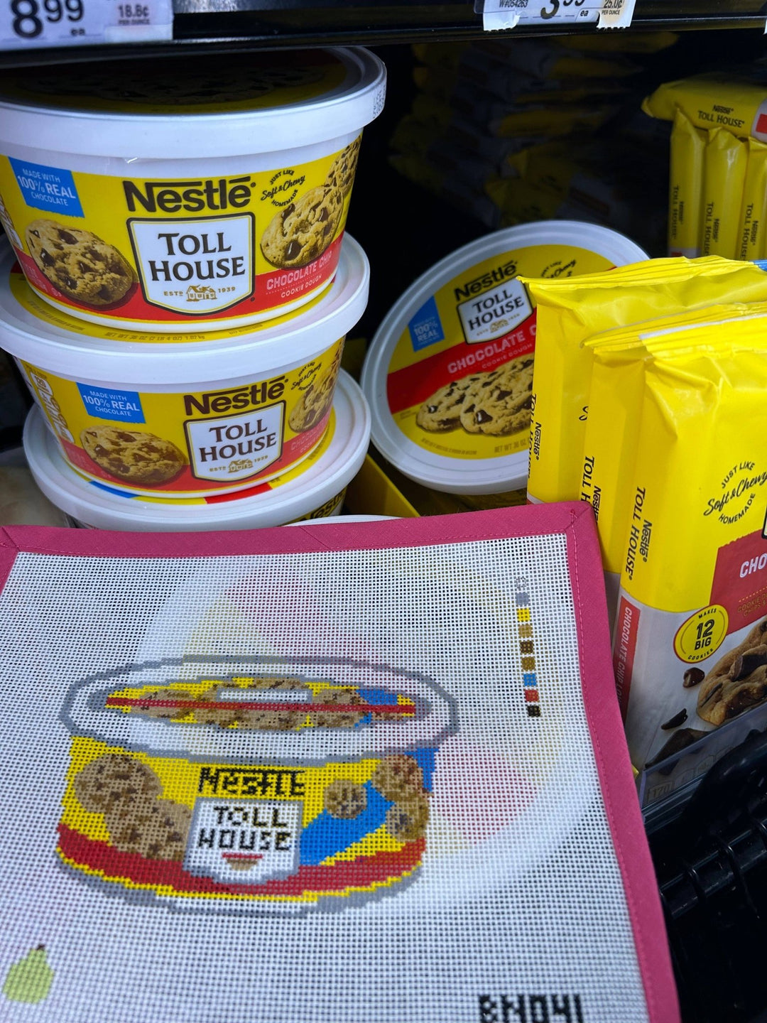 Perrin Gentry Designs - Cookie Dough Tub Handpainted Needlepoint Canvas - Pisgah Needleworks