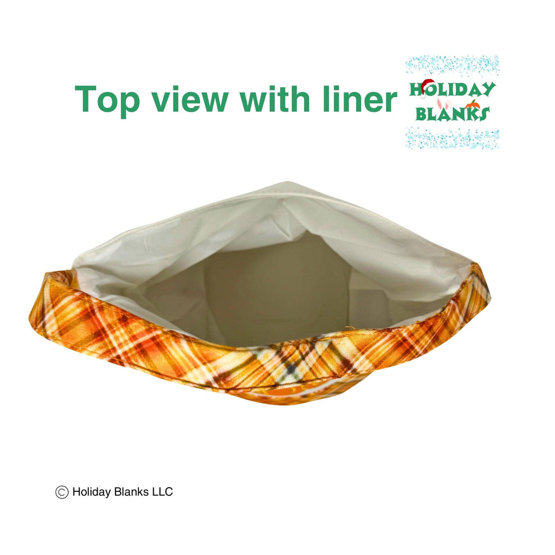 Personalized Halloween Plaid Trick or Treat Bag with Pumpkins – Orange - Pisgah Needleworks