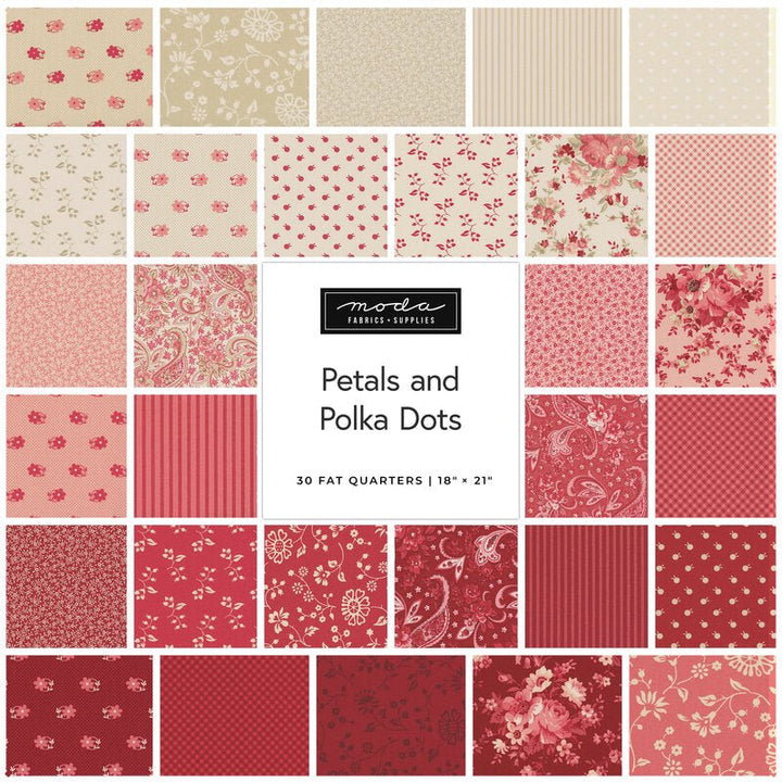 Petals and Polka Dots Charm Pack – Moda Fabrics – 42 Piece Precut by Bunny Hill Designs - Pisgah Needleworks