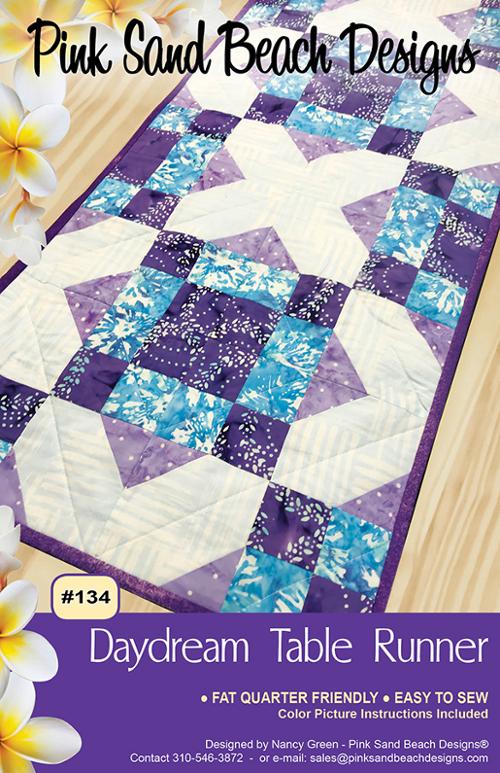 Pink Sand Beach Designs Daydream Table Runner Quilt Pattern | Fat Quarter Friendly - Pisgah Needleworks