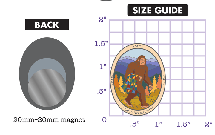 Pisgah Needleworks – Sasquatch Quilter Magnetic Needle Minder - Pisgah Needleworks