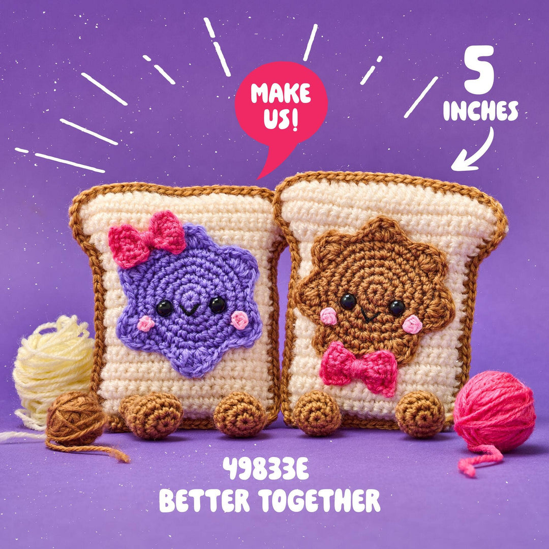 Plaid Crafts - Bucilla ® Amigurumi Crochet Kit - Better Together 5" - Pisgah Needleworks